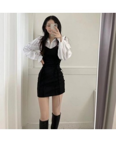 Dresses Women Lace-up Retro Cozy Female Leisure Elegant Chic Tender Autumn Tunic All-match Basic Vestidos Daily Long Sleeve $...