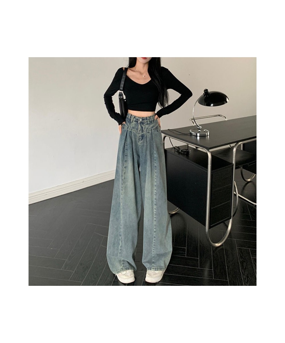 Vintage Clothes Blue Jeans Woman High Waist Denim Straight Leg Jeans Women 2022 Y2k Female Clothing Women's Pants Streetwear ...