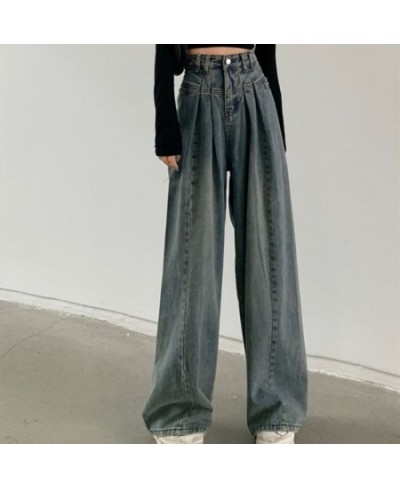 Vintage Clothes Blue Jeans Woman High Waist Denim Straight Leg Jeans Women 2022 Y2k Female Clothing Women's Pants Streetwear ...