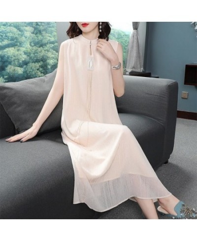 New Summer 2 Pcs Women Set Dress Improved Chinese Hanfu Long Sleeve Thin Cloth+ the sleveeless Elegent Loose Dress $39.50 - D...