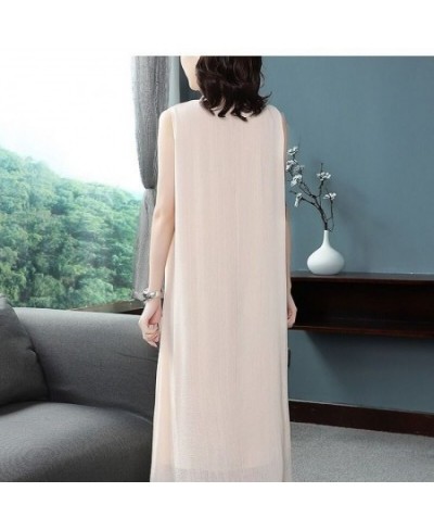 New Summer 2 Pcs Women Set Dress Improved Chinese Hanfu Long Sleeve Thin Cloth+ the sleveeless Elegent Loose Dress $39.50 - D...