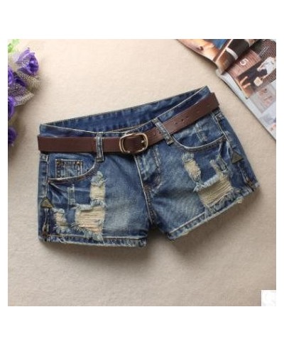 2022 S/3Xl Summer Women'S Trendy Hole Denim Shorts Fashion Beggars Shorts Jean Low Waist Jeans Shorts Without Belt J2711 $39....