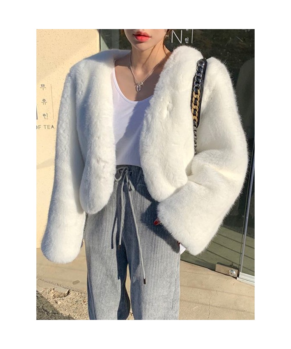 Winter Coat for Women 2022 Faux Fur Coat Short Thickened Fashion Fur Jacket Top Fur Coat Women Winter Jacke $60.71 - Jackets ...