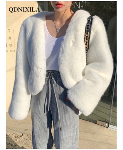 Winter Coat for Women 2022 Faux Fur Coat Short Thickened Fashion Fur Jacket Top Fur Coat Women Winter Jacke $60.71 - Jackets ...