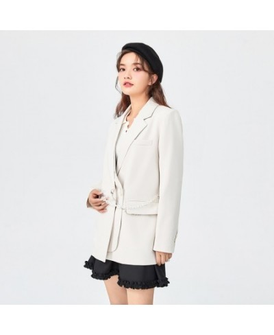 Suit Jacket Women Loose Design Sense Spring 2022 New Black Casual Suit Chic Small Trendy $83.68 - Suits & Sets