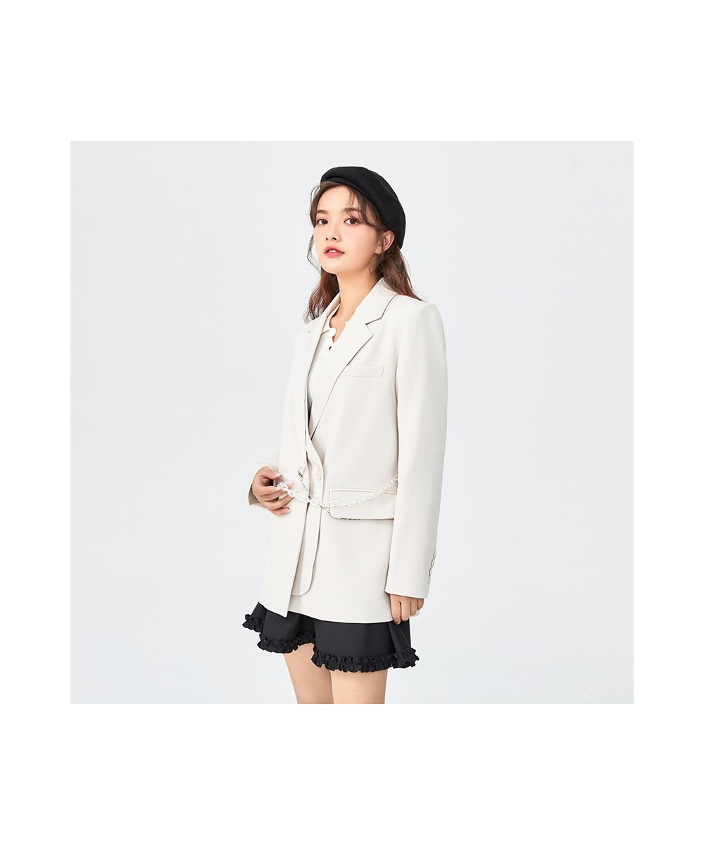 Suit Jacket Women Loose Design Sense Spring 2022 New Black Casual Suit Chic Small Trendy $83.68 - Suits & Sets