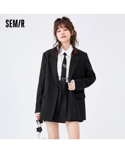 Suit Jacket Women Loose Design Sense Spring 2022 New Black Casual Suit Chic Small Trendy $83.68 - Suits & Sets