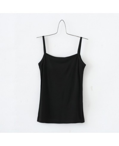 Summer Sexy Cotton Camisoles Women Crop Top Sleeveless Shirt Sexy Slim Lady Bralette Padded Tops Strap Skinny Vest Camisole $...