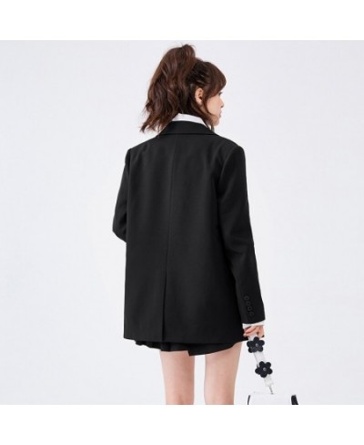 Suit Jacket Women Loose Design Sense Spring 2022 New Black Casual Suit Chic Small Trendy $83.68 - Suits & Sets