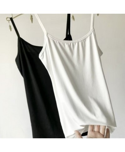 Summer Sexy Cotton Camisoles Women Crop Top Sleeveless Shirt Sexy Slim Lady Bralette Padded Tops Strap Skinny Vest Camisole $...