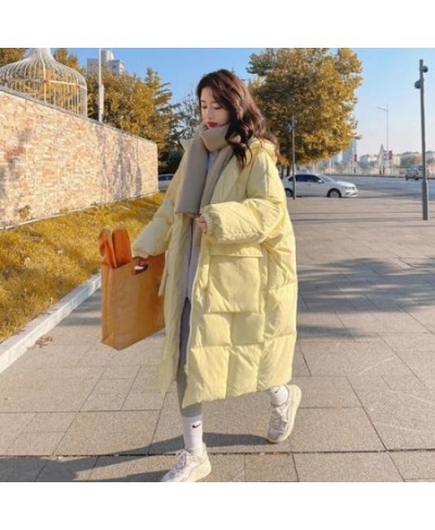 Oversize Techwear Korean Long Hooded Jacket Vintage Y2k Winter Women Heavy Coats Street Casual Solid Warm Female Clothes Park...