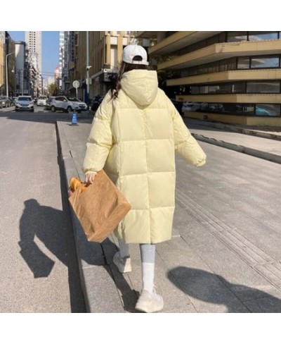 Oversize Techwear Korean Long Hooded Jacket Vintage Y2k Winter Women Heavy Coats Street Casual Solid Warm Female Clothes Park...