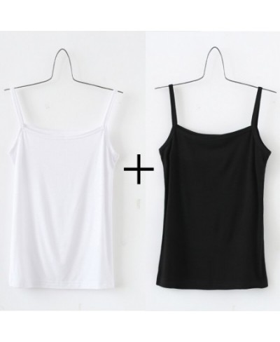 Summer Sexy Cotton Camisoles Women Crop Top Sleeveless Shirt Sexy Slim Lady Bralette Padded Tops Strap Skinny Vest Camisole $...