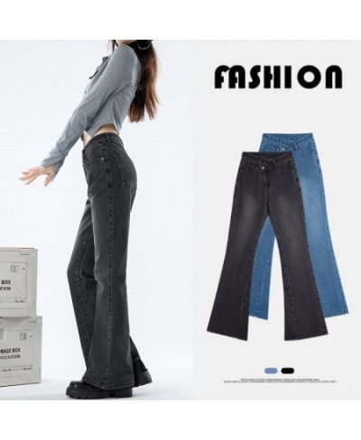 Korean Of Fashion Trend Women'S Micro Horn Pants New Style In Spring Autumn Thin Temperament Versatile Wide Leg Jeans Trouser...