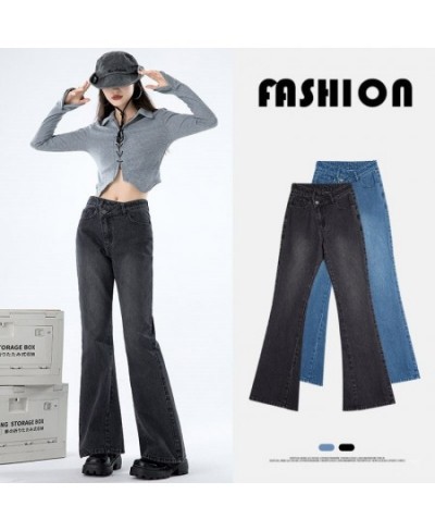 Korean Of Fashion Trend Women'S Micro Horn Pants New Style In Spring Autumn Thin Temperament Versatile Wide Leg Jeans Trouser...