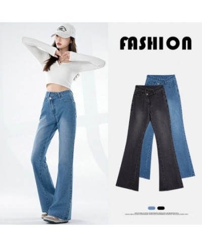 Korean Of Fashion Trend Women'S Micro Horn Pants New Style In Spring Autumn Thin Temperament Versatile Wide Leg Jeans Trouser...