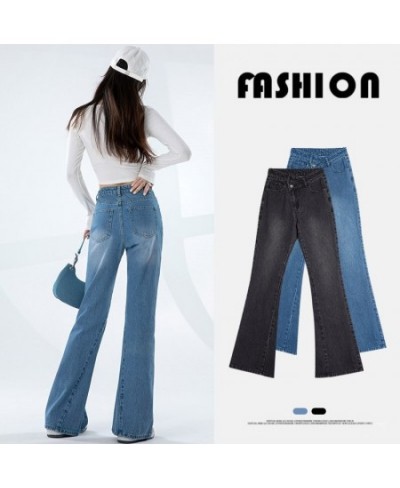 Korean Of Fashion Trend Women'S Micro Horn Pants New Style In Spring Autumn Thin Temperament Versatile Wide Leg Jeans Trouser...