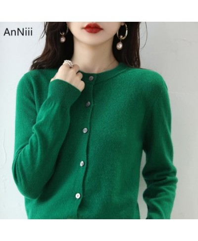 O-neck Long Full Sleeve Solid Knitted Sweater Women Cardigan Korean Style Sweaters 2023 Cardigans Ladies Top Female Cárdigans...