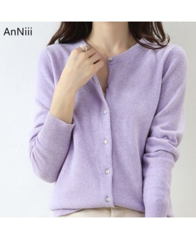 O-neck Long Full Sleeve Solid Knitted Sweater Women Cardigan Korean Style Sweaters 2023 Cardigans Ladies Top Female Cárdigans...