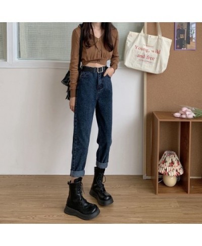 Spring/Autumn New High-waisted Harlan Jeans Female Slimming Straight Loose Casual Radish Pants Women Jeans $48.70 - Jeans