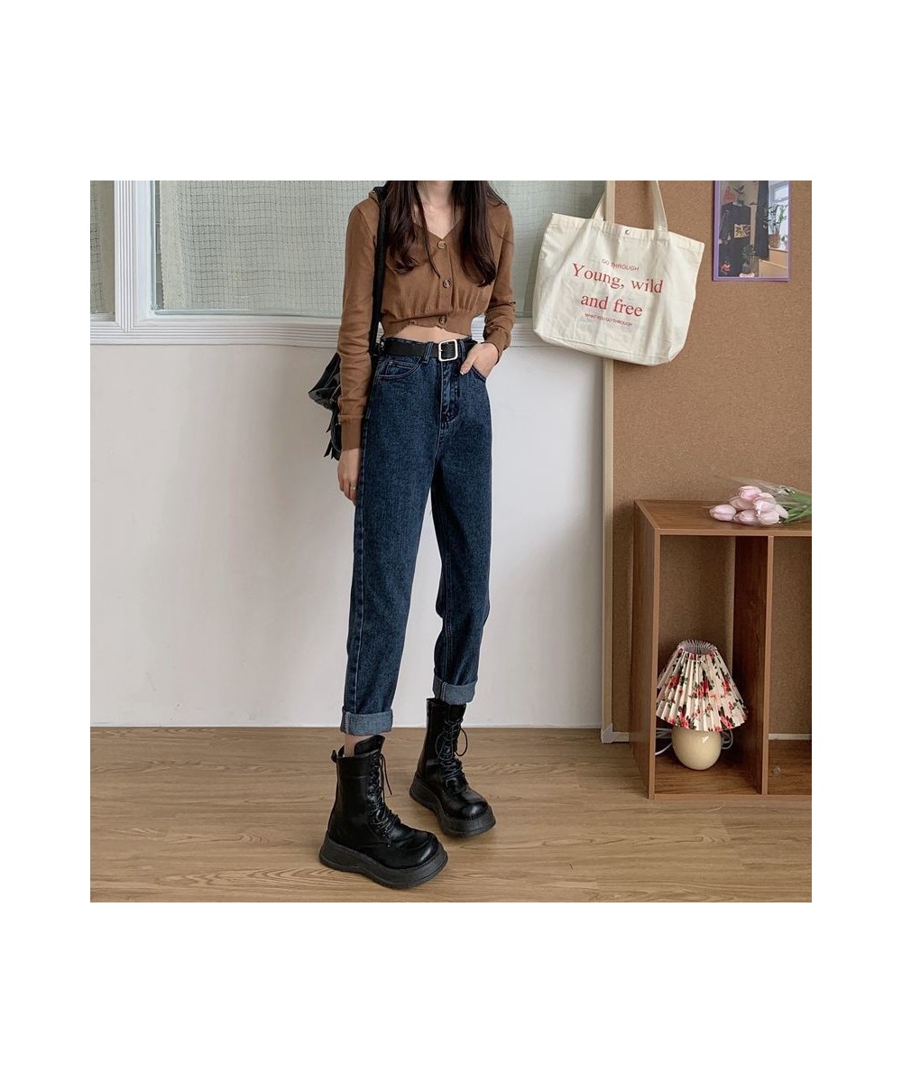 Spring/Autumn New High-waisted Harlan Jeans Female Slimming Straight Loose Casual Radish Pants Women Jeans $48.70 - Jeans