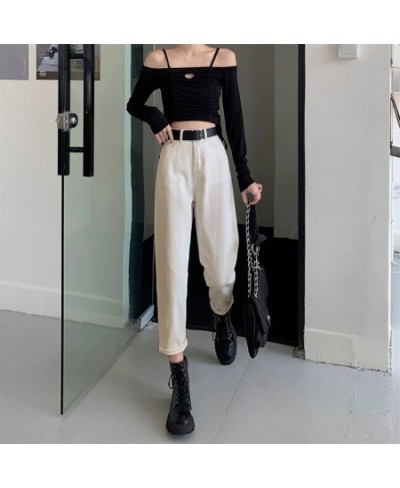 Spring/Autumn New High-waisted Harlan Jeans Female Slimming Straight Loose Casual Radish Pants Women Jeans $48.70 - Jeans