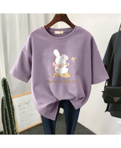 100% Cotton L-6XL T Shirt Plus Size Tshirt Short Sleeve Women Top Summer Cartoon Print Couple O Neck Oversized T Shirts $35.1...