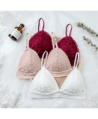 French Style Lace Bras for Women Lingerie Underwire Bralette B C Small Cup Fashion Sexy Brassiere Female Intimates Underwear ...