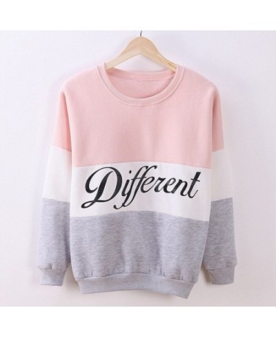 Autumn Spring Women Hoodies Patchwork Sweatshirt Fleece Letter Printed Tracksuits Long Sleeve O-neck Pullover Tops Sportswear...