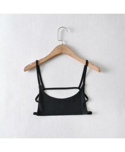 Womens Summer Hollow Backless Skinny Crop Tops Streetwear Bottoming Tank Camis Femme Skinny Sexy Vest Spaghetti Strap Camisol...