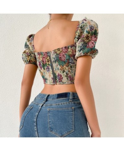 French Vintage Corset Tops To Wear Out Sexy Floral Corsets Bustier Crop Top Tank Lace Up Women Flower Camisole Shaper $32.98 ...