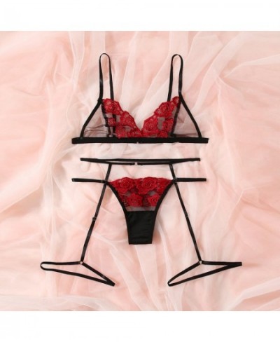 lenceria femenina Babydoll Women's Intimates See Through Underwear Bra Panties Set G-string Garter Belt Sexy Lingerie Set $14...