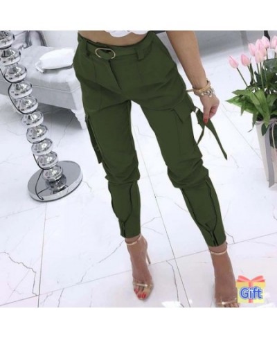 Cargo Pants Women Goth Tight Trend High Waist Pencil Plaid Harajuku Checked Trousers Casual Streetwear Sweatpants Capri $46.6...