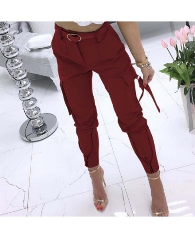 Cargo Pants Women Goth Tight Trend High Waist Pencil Plaid Harajuku Checked Trousers Casual Streetwear Sweatpants Capri $46.6...