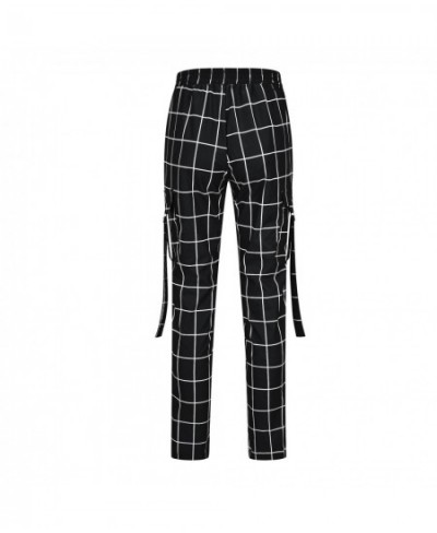 Cargo Pants Women Goth Tight Trend High Waist Pencil Plaid Harajuku Checked Trousers Casual Streetwear Sweatpants Capri $46.6...