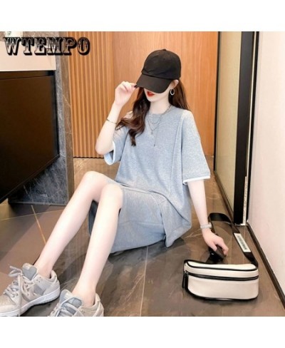 Summer Women Sportswear Fashion Short Sleeve Shirt Five Points Pants Two Piece Sets Casual Sports Style T-shirt Set Tracksuit...