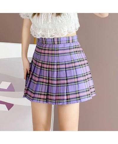 Japanese Schoolgirl Cosplay JK Uniform Plaid Women Pleated Skirts Summer High Waist Mini Skirt Sexy Cute A Line Harajuku $31....