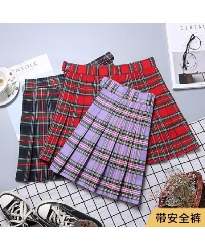 Japanese Schoolgirl Cosplay JK Uniform Plaid Women Pleated Skirts Summer High Waist Mini Skirt Sexy Cute A Line Harajuku $31....