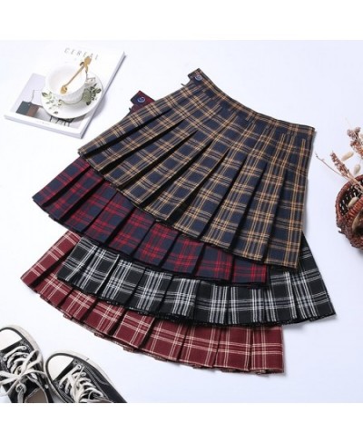 Japanese Schoolgirl Cosplay JK Uniform Plaid Women Pleated Skirts Summer High Waist Mini Skirt Sexy Cute A Line Harajuku $31....