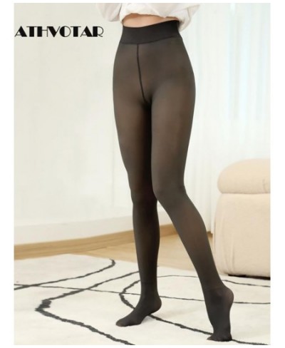 Winter Leggings Warm Thick High Waist Sexy Women Leggings Super Elastic Plus Velvet Skinny Tights Leggings $17.01 - Bottoms