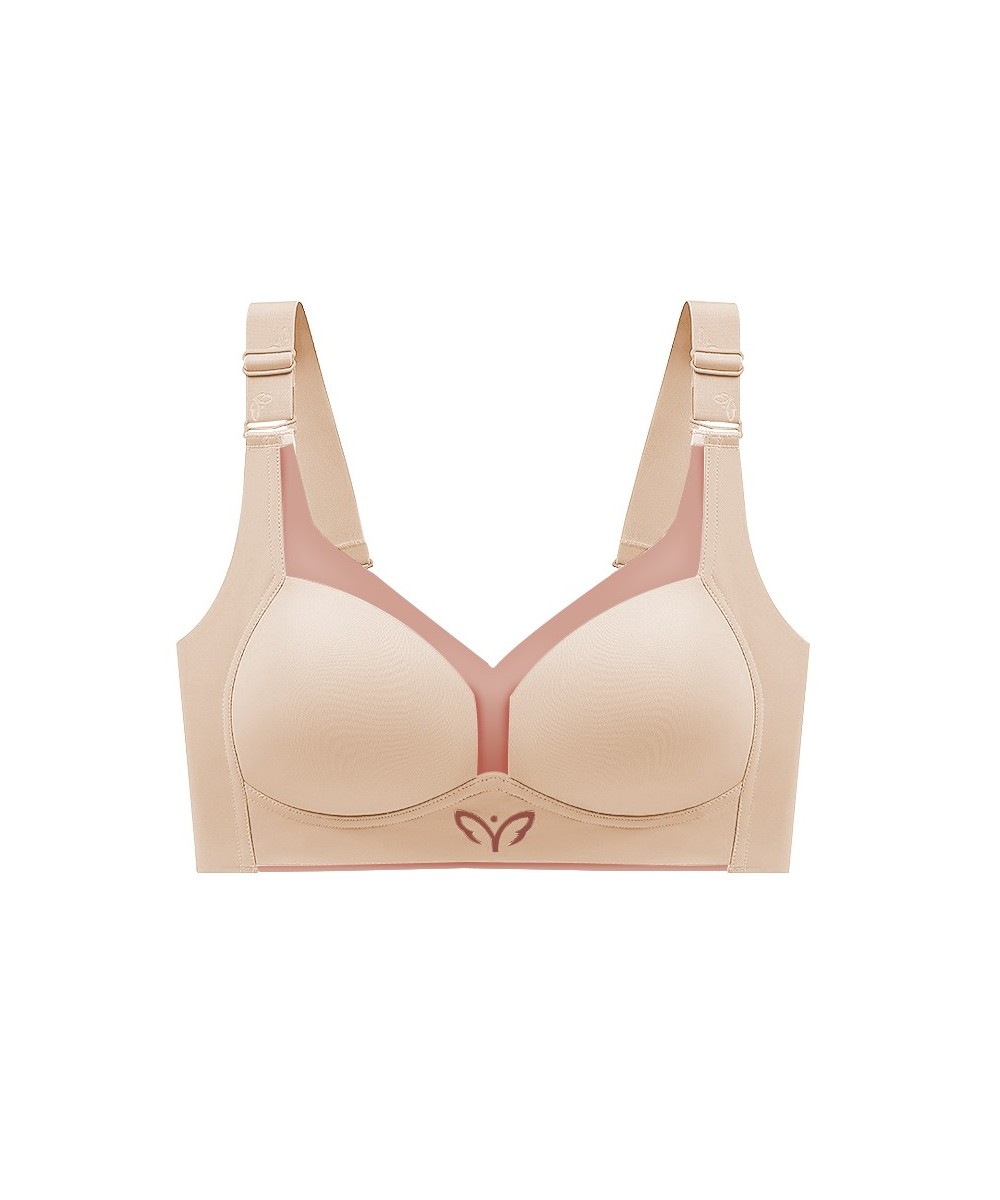 Seamless Bras for Women Plus Size Wireless Brassiere Lightly Lined Full Coverage Bra C D E Cup $28.31 - Underwear