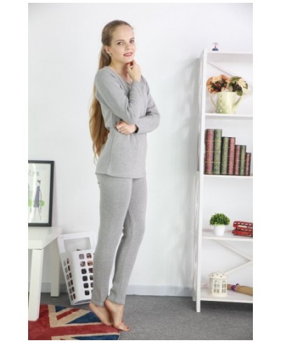 New Winter Style thermal underwear plus velvet thicke at home sets Plus Size 5XL Warm Long Johns suits $65.55 - Underwear