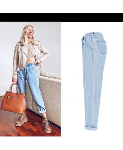 Spring and Autumn Women 2023 Fashion Cotton Jeans Blue Retro Harlan Washed New High Waist Office Ladies Casual Jeans Women $7...