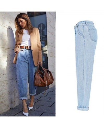 Spring and Autumn Women 2023 Fashion Cotton Jeans Blue Retro Harlan Washed New High Waist Office Ladies Casual Jeans Women $7...