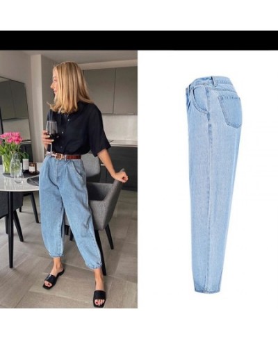 Spring and Autumn Women 2023 Fashion Cotton Jeans Blue Retro Harlan Washed New High Waist Office Ladies Casual Jeans Women $7...