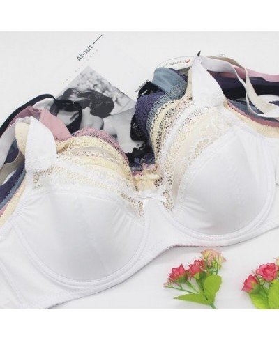 Plus Size Underwire Women Lace Bras Full Coverage Floral Bra Top for Big Breast Woman DD DDD E F FF G 40 42 44 46 48 50 52 $2...