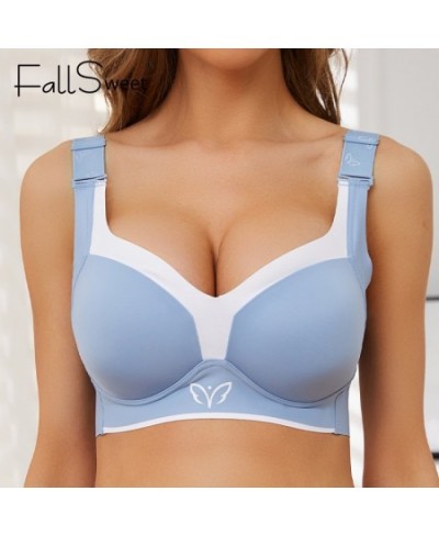 Seamless Bras for Women Plus Size Wireless Brassiere Lightly Lined Full Coverage Bra C D E Cup $28.31 - Underwear