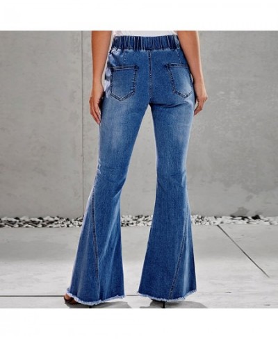 Vintage 90S Flared Pants Y2K Baggy Jeans Women Pants wide leg jeans Women Fashion Elastic Rockery Denim Flared Pants women $4...