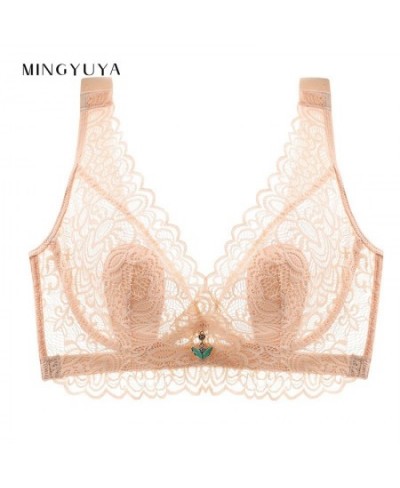 Lightweight Full Cup Large Size Underwear Female Thin Style Push-up Bra Sexy Lace Full Cup Fat M Bra lace bra mesh bra $34.60...