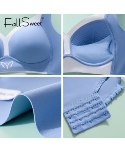 Seamless Bras for Women Plus Size Wireless Brassiere Lightly Lined Full Coverage Bra C D E Cup $28.31 - Underwear